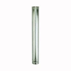 AmeriVent 4E24 Type B Gas Vent Pipe, 4 in OD, 24 in L, Galvanized Steel, Pack of 6 