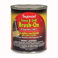 Imperial CH0134 Stove and Grill Paint, Liquid, Black, Solvent, 16 fl-oz Can 