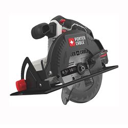 PORTER-CABLE PCC660B Circular Saw, Tool Only, 20 V, 1.3 Ah, 6-1/2 in Dia Blade, 0 to 50 deg Bevel 