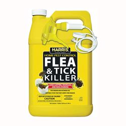 HARRIS HFT-128 Flea and Tick Killer, Liquid, Spray Application, 1 gal 
