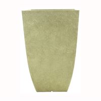 Southern Patio HDR-029885 Tall Planter, 11.89 in W, 11.89 in D, Square, Resin, Bone 2 Pack 