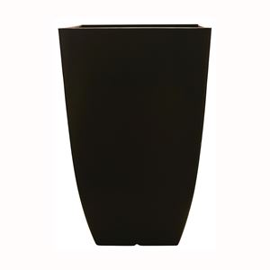 Southern Patio HDR-029892 Planter, 20-3/4 in H, 11.89 in W, 11.89 in D, Square, Resin, Coffee, Pack of 2
