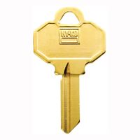 Hy-Ko 11010BW5 Key Blank, Brass, Nickel, For: Baldwin Cabinet, House Locks and Padlocks, Pack of 10 