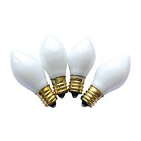 Santas Forest 16270 Light Bulb, 5 W, Candelabra Lamp Base, Incandescent Lamp, Ceramic White Light 25 Pack 