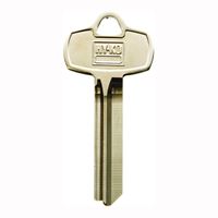 Hy-Ko 11010BE8 Key Blank, Brass, Nickel, For: Best Cabinet, House Locks and Padlocks, Pack of 10 