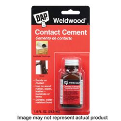 DAP Weldwood 7079800129 Contact Cement, Liquid, Strong Solvent, Tan, 0.67 oz Bottle 