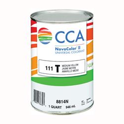 CCA NovoColor II Series 076.008814N.005 Universal Colorant, Medium Yellow, Liquid, 1 qt 