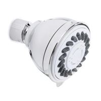 Plumb Pak K704CP Shower Head, Round, 1.8 gpm, 3-Spray Function, Polished Chrome, 2.7 in Dia 