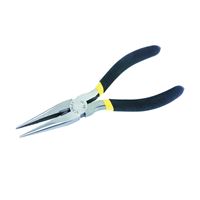 Stanley 84-101 Nose Plier, 6 in OAL, Black/Yellow Handle, Cushion-Grip Handle, 25/32 in W Jaw, 2-3/16 in L Jaw 