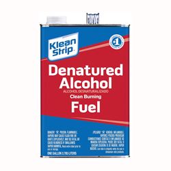 Klean Strip GSL26 Denatured Alcohol Fuel, Liquid, Alcohol, Water White, 1 gal, Can 4 Pack 