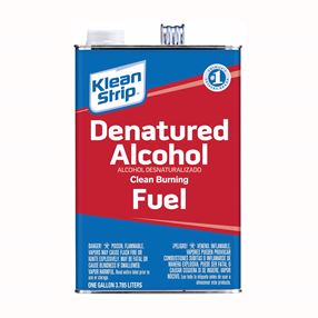 Klean Strip GSL26 Denatured Alcohol Fuel, Liquid, Alcohol, Water White, 1 gal, Can 4 Pack