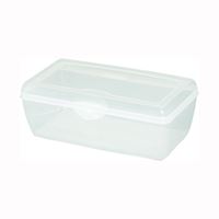 Sterilite 18058606 Storage Box, Plastic, Clear, 13-1/8 in L, 7-5/8 in W, 4-1/2 in H, Pack of 6 