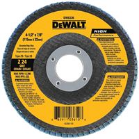 DeWALT HP DW8381H Flap Disc, 6 in Dia, 5/8-11 Arbor, 60 Grit, Zirconia Abrasive, Fiberglass Backing 