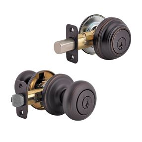 Kwikset Signature Series 99910-035 Combination Lockset, Knob Handle, Juno Design, Venetian Bronze, 2 Grade