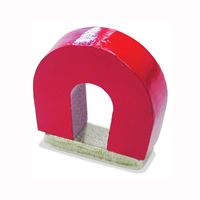 Magnet Source 07279 Horseshoe Magnet, 1 in Dia, 1 in W, Red 