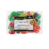 Family Choice 1110 Candy Slice, Assorted Fruits Flavor, 14 oz, Pack of 12 