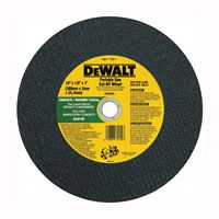 DeWALT DW8026 Cut-Off Wheel, 12 in Dia, 1/8 in Thick, 1 in Arbor, Coarse, Silicone Carbide Abrasive 
