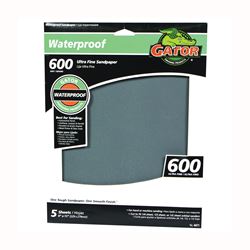 Gator 4471 Sanding Sheet, 9 in L, 11 in W, 600 Grit, Ultra Fine, Silicone Carbide Abrasive 
