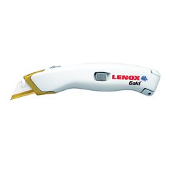 Lenox 20353SSRK1 Utility Knife, Titanium Blade, Straight Handle, White Handle 