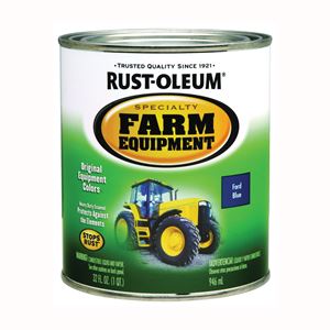 Rust-Oleum 7424502 Farm Equipment Paint, Ford Blue, 1 qt, Can, 130 sq-ft/qt Coverage Area