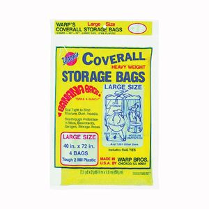 Wrap's Banana Bags CB-40 Storage Bag, L, Plastic, Yellow, 40 in L, 72 in W, 2 mil Thick