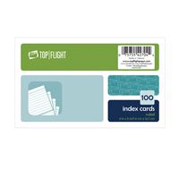 Top Flight 4630712 Index Card, 3 in L, 5 in W, White, Pack of 12 