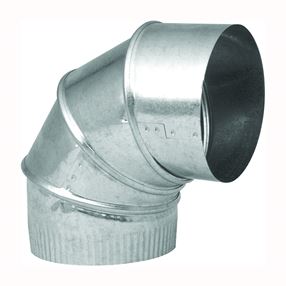 Imperial GV0296-C Adjustable Elbow, 6 in Connection, 30 Gauge, Galvanized Steel