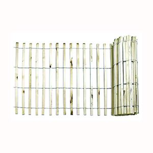 Mutual Industries 14910-9-48 Snow/Sand Fence, 50 ft L, 3/8 x 1-1/2 in Mesh, Wood, Natural