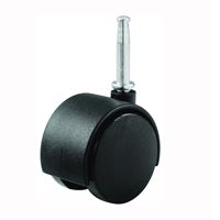 Shepherd Hardware 9402 Swivel Caster, 1-5/8 in Dia Wheel, Nylon Wheel, Black, 40 lb 