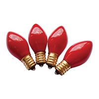 Santas Forest 16292 Replacement Bulb, 5 W, Candelabra Lamp Base, Incandescent Lamp, Ceramic Red Light 