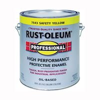 Rust-Oleum 7543402 Enamel Paint, Oil, Gloss, Safety Yellow, 1 gal, Can, 230 to 390 sq-ft/gal Coverage Area 