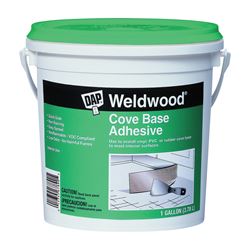 WELDWOOD 25054 Cove Base Adhesive, Off-White, 1 gal Can 