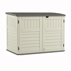 Suncast Stow-Away BMS4700 Storage Shed, 70 cu-ft Capacity, 5 ft 10-1/2 in W, 3 ft 8-1/4 in D, 4 ft 4 in H, Resin 