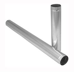 Imperial GV1254 Duct Pipe, 6 in Dia, 24 in L, 28 Gauge, Galvanized Steel, Galvanized, Pack of 10 
