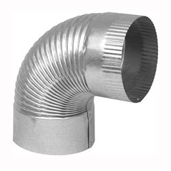 Imperial GV0328 Corrugated Elbow, 7 in Connection, 28 Gauge, Galvanized 