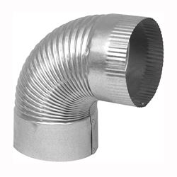 Imperial GV0329 Corrugated Elbow, 8 in Connection, 28 Gauge, Galvanized 8 Pack 