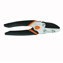 FISKARS 91156935 Pruner, 5/8 in Cutting Capacity, Steel Blade, Anvil Blade, Soft-Grip Handle 
