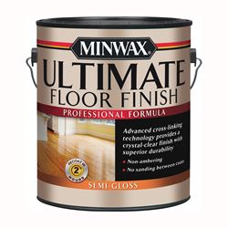 Minwax 131020000 Ultimate Floor Finish Paint, Semi-Gloss, Liquid, Crystal Clear, 1 gal, Can, Pack of 2 