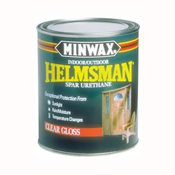 Minwax Helmsman 63200444 Spar Urethane Paint, High-Gloss, Clear, Liquid, 1 qt, Can 