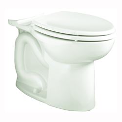 American Standard Cadet 3 Series 3717D001.020 Toilet Bowl, Round, 12 in Rough-In, Vitreous China, White, Floor Mounting 