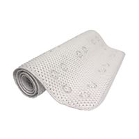 Zenna Home 79WW04 Foam Shower Mat, 36 in L, 17 in W, PVC, White, Pack of 4 