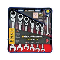 GearWrench 9900D Wrench Set, 7-Piece, Steel, Specifications: Metric Measurement 