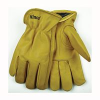 Heatkeep 98RL-L Driver Gloves, Mens, L, 10-1/2 in L, Keystone Thumb, Easy-On Cuff, Cowhide Leather, Gold 