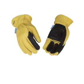 Kinco 387P-XL Gloves, XL, Keystone Thumb, Elastic Cuff, Buffalo Leather, Gold