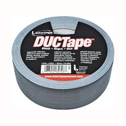 IPG 20C-BK2 Duct Tape, 60 yd L, 1.88 in W, Polyethylene-Coated Cloth Backing, Black 