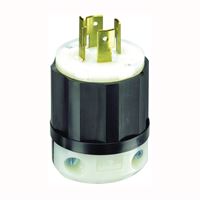 Leviton 021-02411-0PB Electrical Plug, 3 -Pole, 20 A, 125/250 V, NEMA: NEMA L14-20P, Black/White 