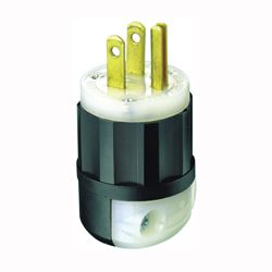Leviton 026-05266-0PB Electrical Plug, 2 -Pole, 15 A, 125 V, NEMA: NEMA 5-15P, Black/White 