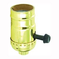 Leviton 7070-PG Lamp Holder, 250 V, 250 W, Phenolic Housing Material, Brass 