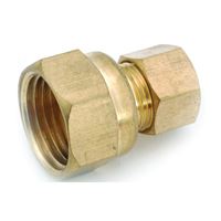 Anderson Metals 750097-0604 Tube Adapter, 1/4 x 3/8 in, Compression, Brass 