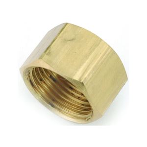 Anderson Metals 730081-04 Tube Cap, 1/4 in, Compression, Brass 10 Pack